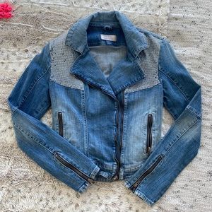 Embellished Jean Jacket Size Small